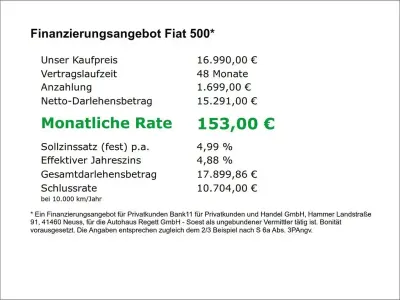 Gebraucht Fiat 500e Red 86 kW (118 PS) 2022 Red vr111/a) (rot Kleinwagen