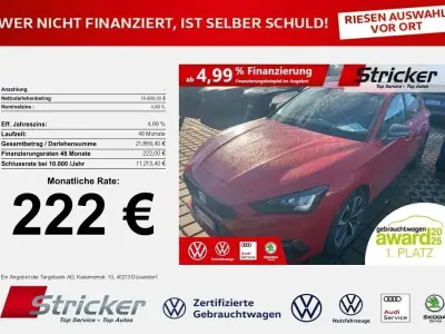 Używany Seat Leon FR 204 KM (150 kW) 2021 Czerwony Sedan/Limuzyna