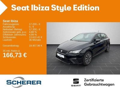 Gebraucht Seat Ibiza Style 116 PS (85 kW) 2024 Midnight schwarz metallic (metallic) Limousine