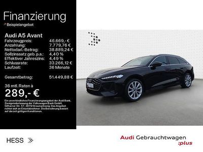 Gebraucht Audi A5 204 PS (150 kW) 2025 Mythosschwarz (metallic) Kombi