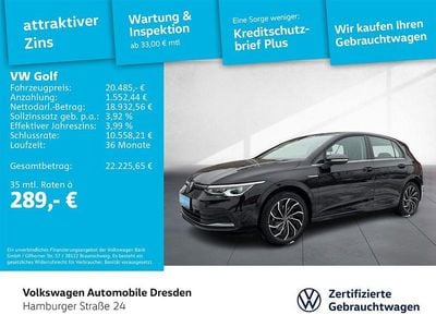 Gebraucht VW Golf VII Style 150 PS (110 kW) 2021 Deep black perleffekt Kleinwagen