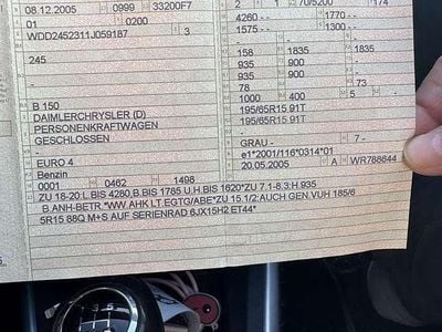 Gebraucht Mercedes B150 95 PS (69 kW) 2005 Van / Kleinbus