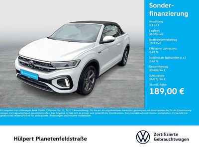 Begagnad VW T-Roc Cabriolet R-line 150 HK (110 kW) 2025 Vit Cab