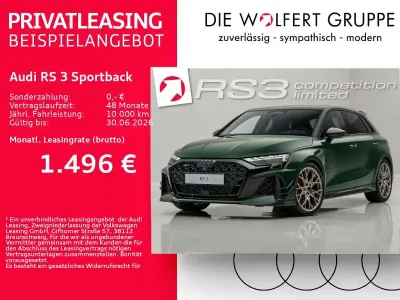 Ny Audi RS3 Competition 400 HK (294 kW) 2026 Grøn Sedan