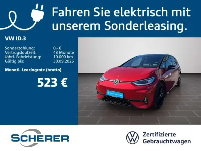 Gebraucht VW ID.3 GTX 239 kW (326 PS) 2025 Kings red metallic / schwarz (metallic) Kleinwagen