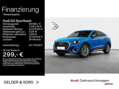 Gebraucht Audi Q3 Sportback S-Line 150 PS (110 kW) 2022 Blau SUV