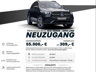Usata Mercedes GLE350 AMG line 320 CV (235 kW) 2021 Nero SUV