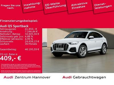 Weiß (2y gletscherweiß metallic) Gebraucht 2022 Audi Q5 Sportback Advanced Plus SUV | 41.851 € (Fairer Preis)