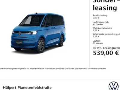 New VW Multivan 150 HP (110 kW) 2026 Blue Minivan
