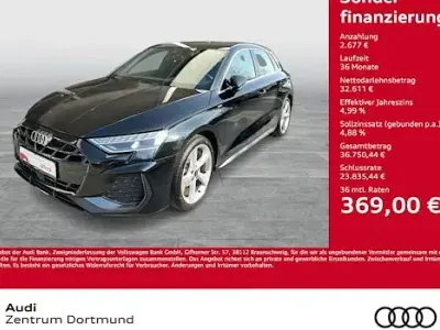 Używany Audi A3 S-Line 150 KM (110 kW) 2025 Czarny Sedan/Limuzyna