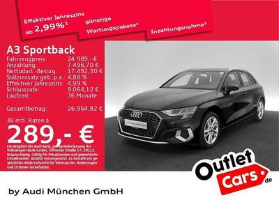 Gebraucht Audi A3 Advanced 150 PS (110 kW) 2023 Mythosschwarz metallic Limousine