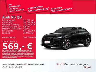Gebraucht Audi RS Q8 Ambiente 600 PS (441 kW) 2022 Mythosschwarz metallic SUV
