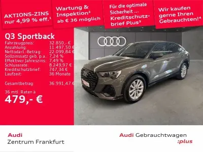 Gebraucht Audi Q3 Sportback Performance 150 PS (110 kW) 2023 Chronosgrau metallic SUV