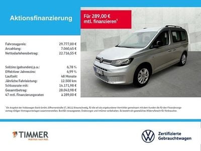 Gebraucht VW Caddy Life 102 PS (75 kW) 2024 Silber Van / Kleinbus