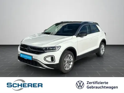 Gebraucht VW T-Roc Style 150 PS (110 kW) 2022 Pure white indiumgrau metallic (metallic) SUV