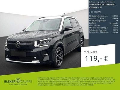 Gebraucht Citroën e-C3 83 kW (113 PS) 2025 Lackierung schwarz perla nera/typ aussenverkleidung metalliclackierung Limousine