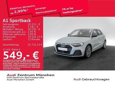 Gebraucht Audi A1 Sportback Ambiente 110 PS (80 kW) 2022 Pfeilgrau perleffekt Kleinwagen