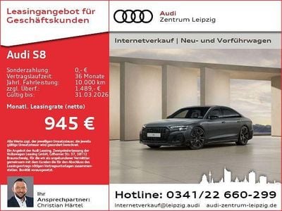 Neu Audi S8 Sport 571 PS (419 kW) 2026 Grau Limousine