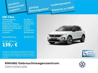 Gebraucht VW T-Roc Goal 150 PS (110 kW) 2025 Pure white/schwarz SUV