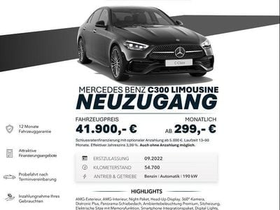 Usata Mercedes C300 AMG line 279 CV (205 kW) 2022 Nero Berlina