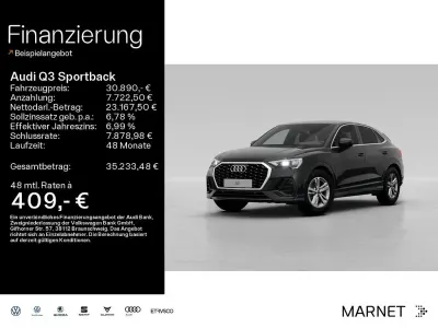 Gebraucht Audi Q3 Sportback Basis 150 PS (110 kW) 2024 Mythosschwarz metallic SUV