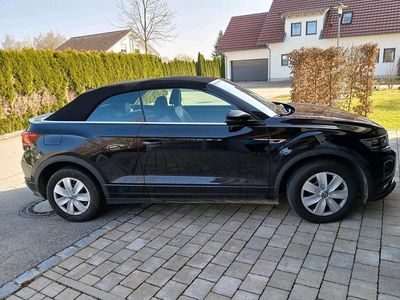 Gebraucht VW T-Roc Cabriolet R-line 150 PS (110 kW) 2022 Schwarz Cabrio