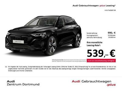 Brugt Audi Q8 e-tron S-Line 300 kW (408 HK) 2024 Sort SUV