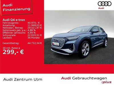 Gebraucht Audi e-tron 219 kW (299 PS) 2023 Geysirblau metallic (metallic) SUV