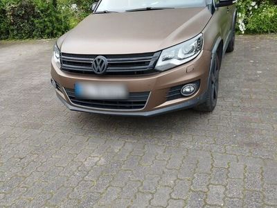 gebraucht VW Tiguan 2.0 TDI PANO, braun LEDER,4MOT