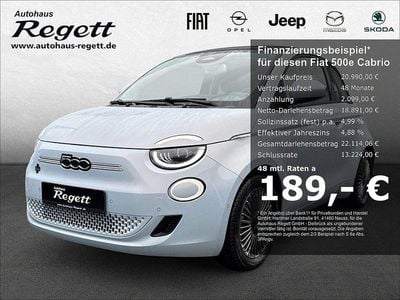 Gebraucht Fiat 500e Icon 86 kW (118 PS) 2022 Himmel blau) (blau Cabrio