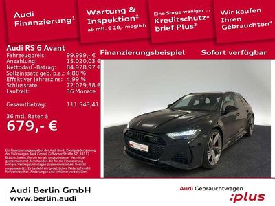 Gebraucht Audi RS6 Ambiente 600 PS (441 kW) 2024 Mythosschwarz metallic Kombi