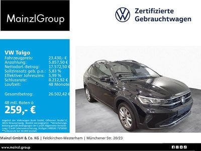 Schwarz Gebraucht 2025 VW Taigo Goal SUV | 23.430 € (Fairer Preis)