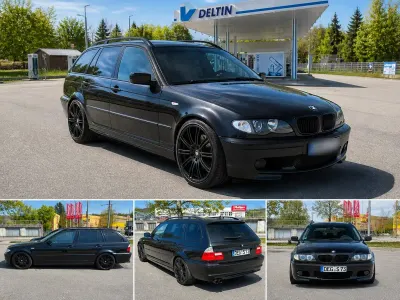 Brugt BMW 325 Shadowline 192 HK (141 kW) 2003 Sort Stationcar