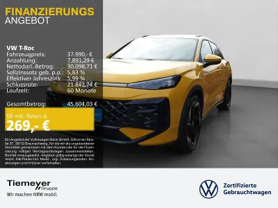 Nowe VW T-Roc R-line 150 KM (110 kW) 2026 Żółty SUV