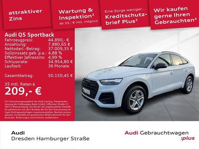Gebraucht Audi Q5 Sportback Advanced Plus 204 PS (150 kW) 2024 Gletscherweiß metallic SUV
