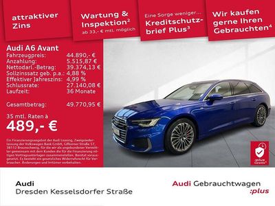 Ultrablau metallic Gebraucht 2022 Audi A6 Sport Kombi | 44.890 € (Fairer Preis)