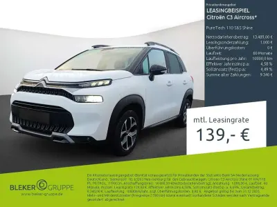 Gebraucht Citroën C3 Aircross PureTech 110 PS (80 kW) 2023 Lack weiss banquise/typ aussenverkleidung spiegel flach standard SUV