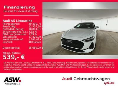Gletscherweiß metallic Gebraucht 2025 Audi A5 Ambiente Limousine | 49.430 € (Superpreis)