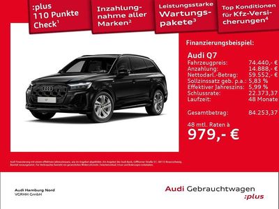 Gebraucht Audi Q7 S-Line 394 PS (289 kW) 2025 0e mythosschwarz metallic SUV