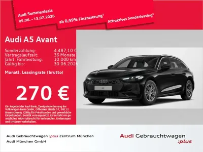 Gebraucht Audi A5 Comfort 204 PS (150 kW) 2025 Mythosschwarz metallic Kombi
