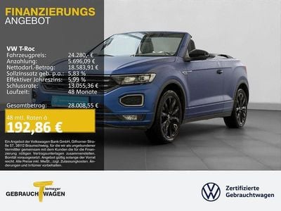 Gebraucht VW T-Roc Cabriolet R-line Edition 150 PS (110 kW) 2021 Blau Cabrio