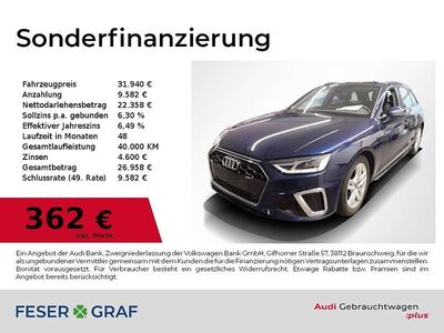 Navarrablau metallic Gebraucht 2021 Audi A4 Design Kombi | 31.940 € (Teuer)
