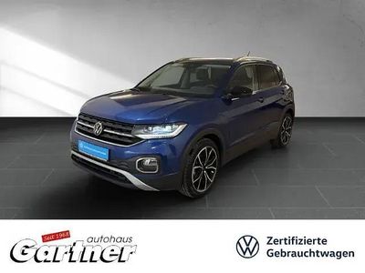 Reef blue metallic Gebraucht 2022 VW T-Cross Style SUV | 26.495 € (Teuer)