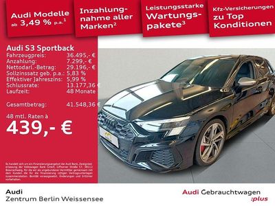 Mythosschwarz metallic Gebraucht 2021 Audi S3 Sport Limousine | 36.495 € (Fairer Preis)