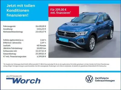 Gebraucht VW T-Roc Life 150 PS (110 kW) 2025 Blau SUV