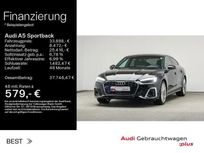 Gebraucht Audi A5 Sportback S-Line 204 PS (150 kW) 2023 Mythosschwarz metallic Kleinwagen