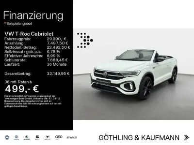 Gebraucht VW T-Roc Cabriolet R-line 150 PS (110 kW) 2022 Weiß Cabrio