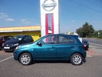 Gebraucht Nissan Micra Acenta 80 PS (58 kW) 2016 Blau metallic Kleinwagen