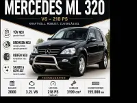 Gebraucht Mercedes ML320 218 PS (160 kW) 2000 Schwarz SUV