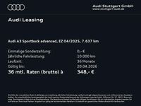 Gebraucht Audi A3 Advanced Plus 204 PS (150 kW) 2025 Pfeilgrau perleffekt Limousine